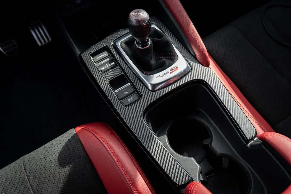 3D Carbon Fiber Manual Shifter Trim Overlay - 2023+ Integra 6Mt / 2022+ Civic 6Mt 1