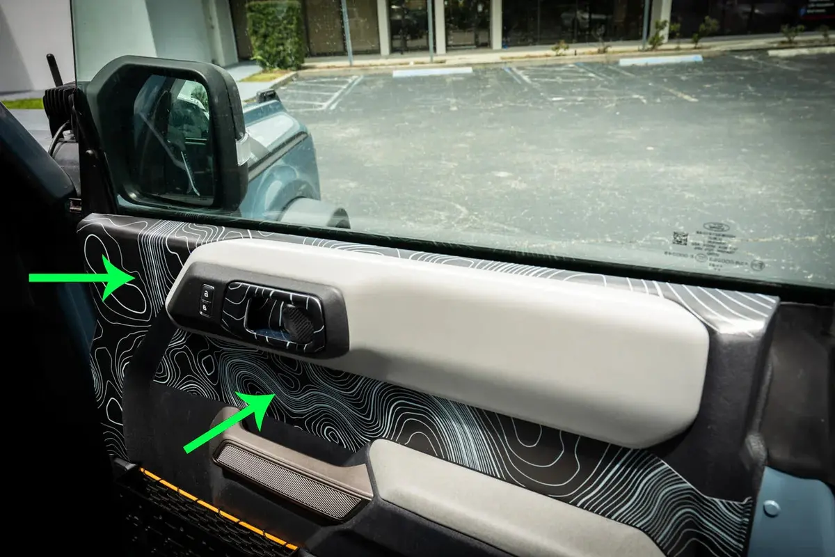 Topographic Upper Door Overlay Kit (Printed Series) - 2021+ Bronco 4 Door 1