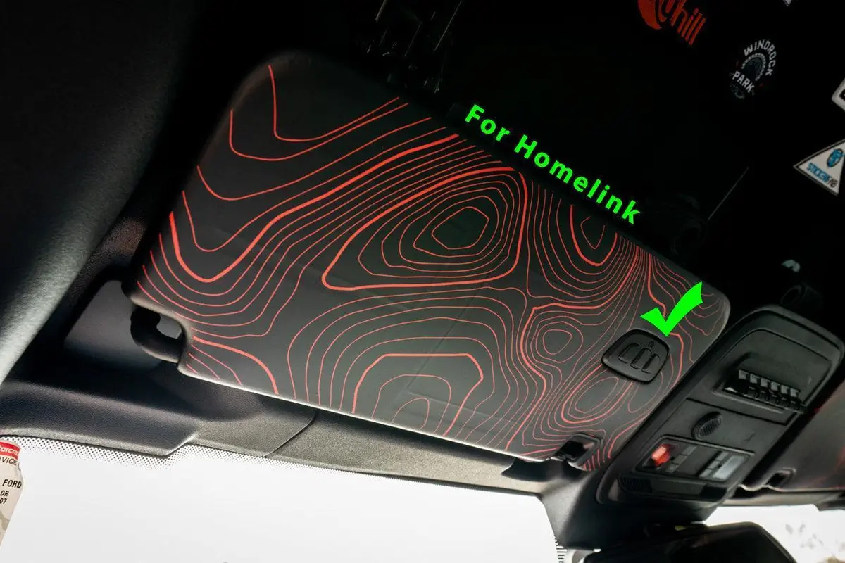 Topo Interior Sun Visor Overlays (Printed Series) - 2021+ Bronco (With Homelink) 1
