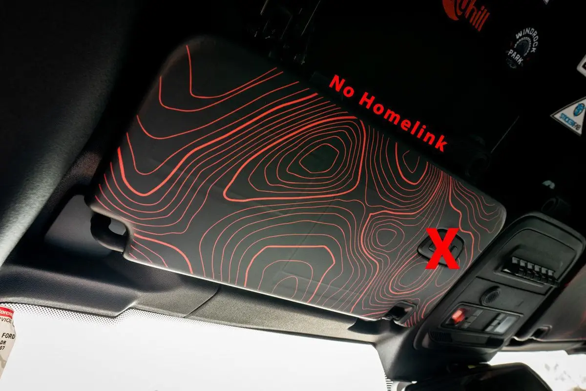 Topo Interior Sun Visor Overlays (Printed Series) - 2021+ Bronco (No Homelink) 1