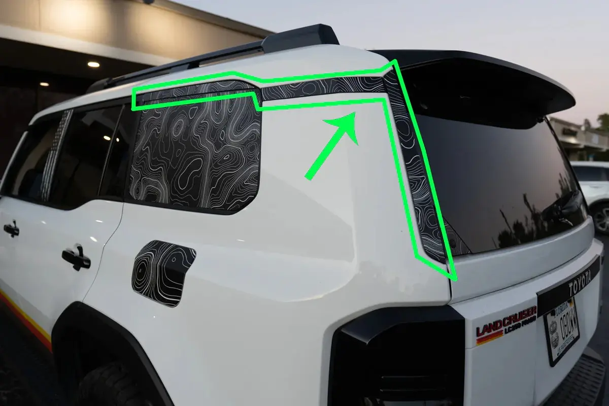 Topographic Rear Trim Overlays (6Pcs) - 2024+ Land Cruiser / Gx 550 1