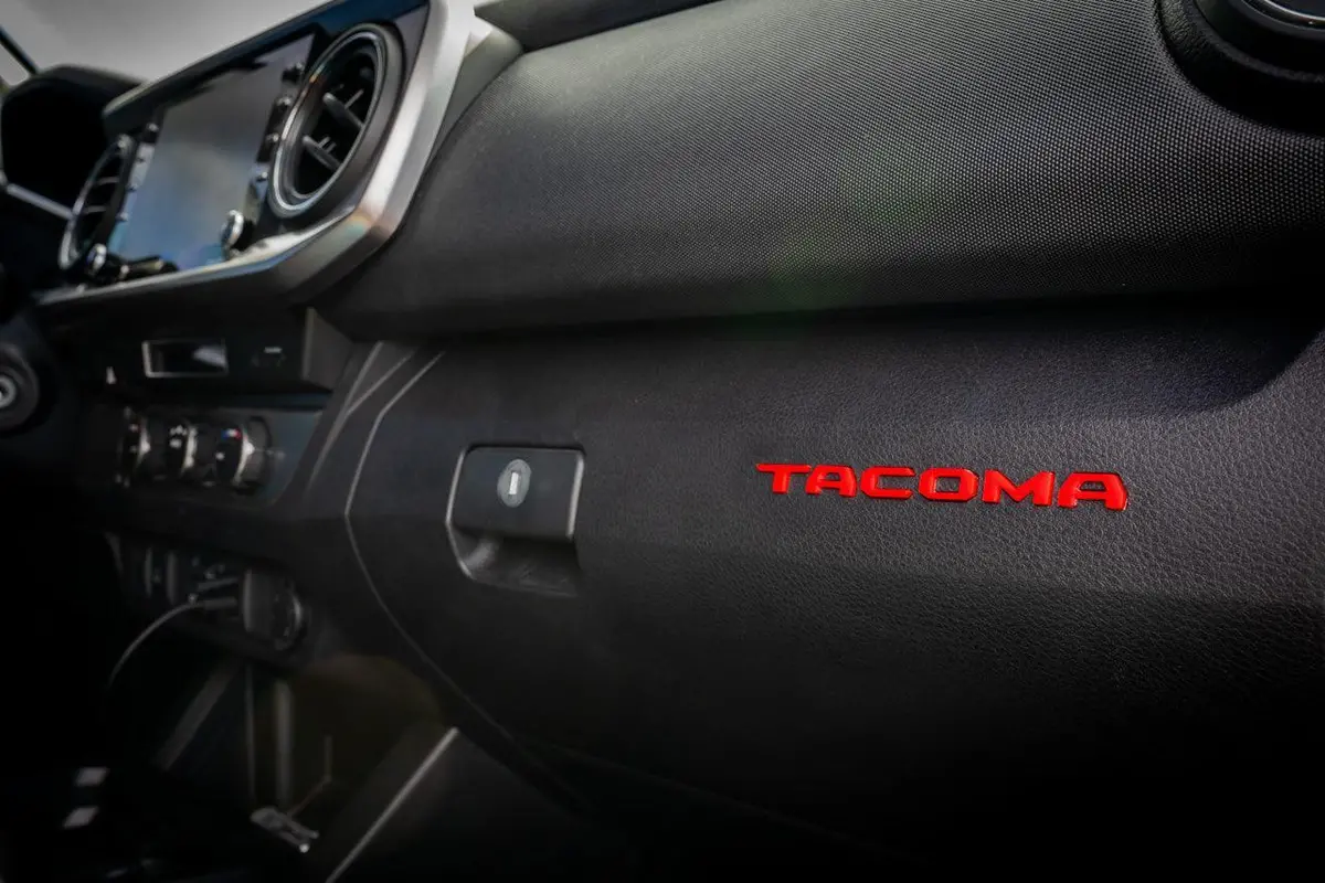 Glove Box "Tacoma" Acrylic Logo Inlays (Laser Series) - 2016-2023 Tacoma 2