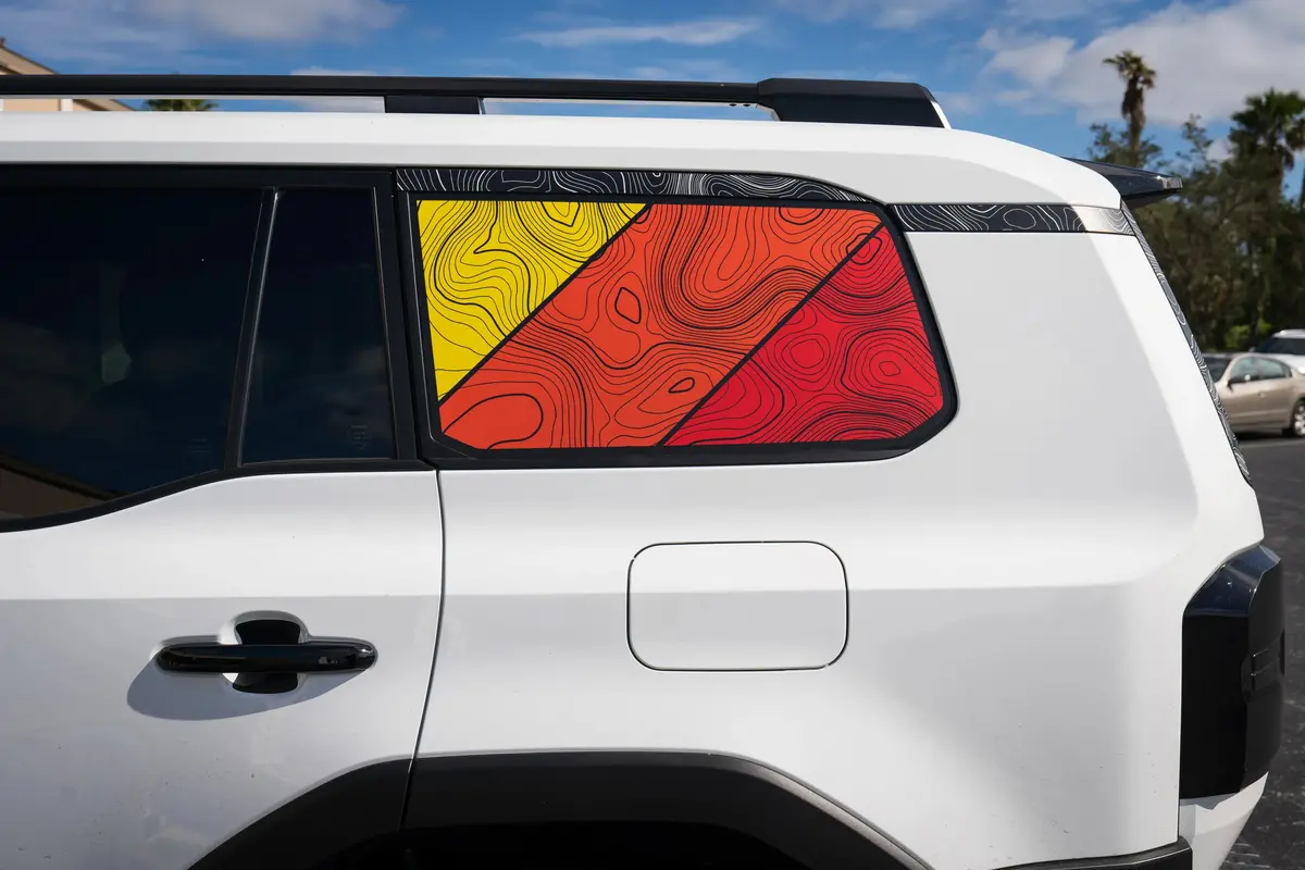 Trd Style Topographic Rear Window Overlays - 2024+ Land Cruiser 1