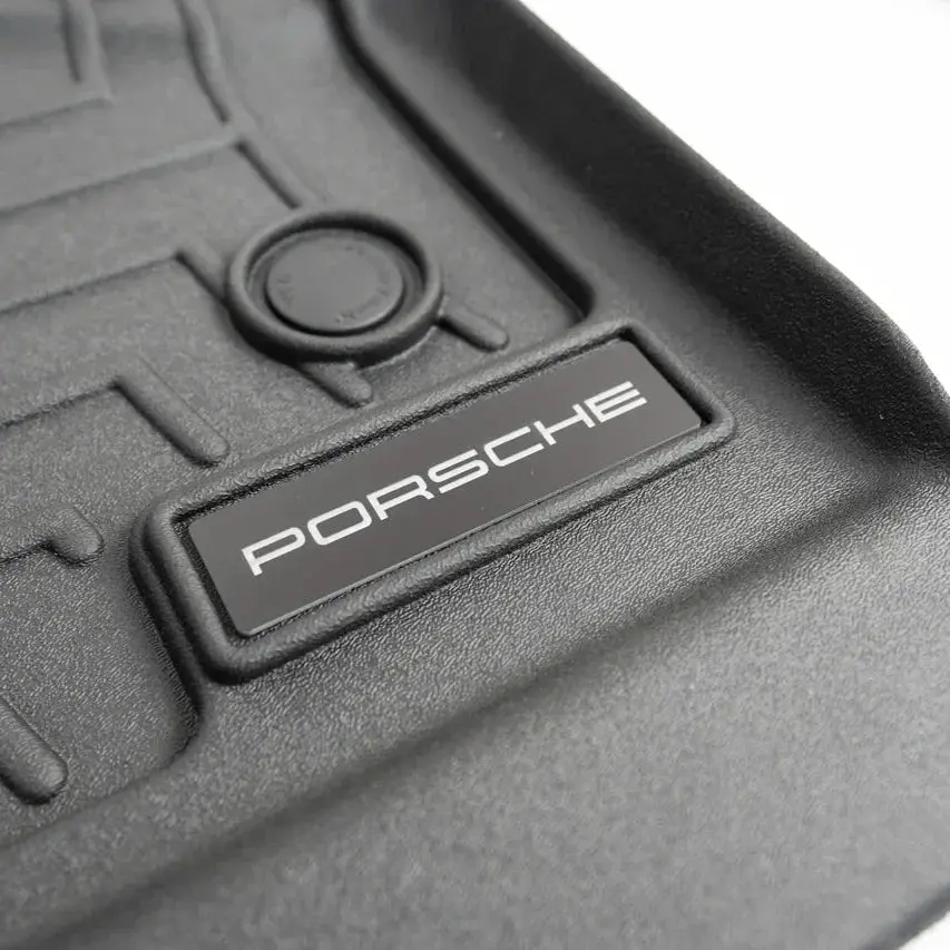 Porsche Logo Emblem For Weathertech All Weather Floor Mats (Single) - Porsche 911 Cayman Cayenne Boxter Macan Taycan 2