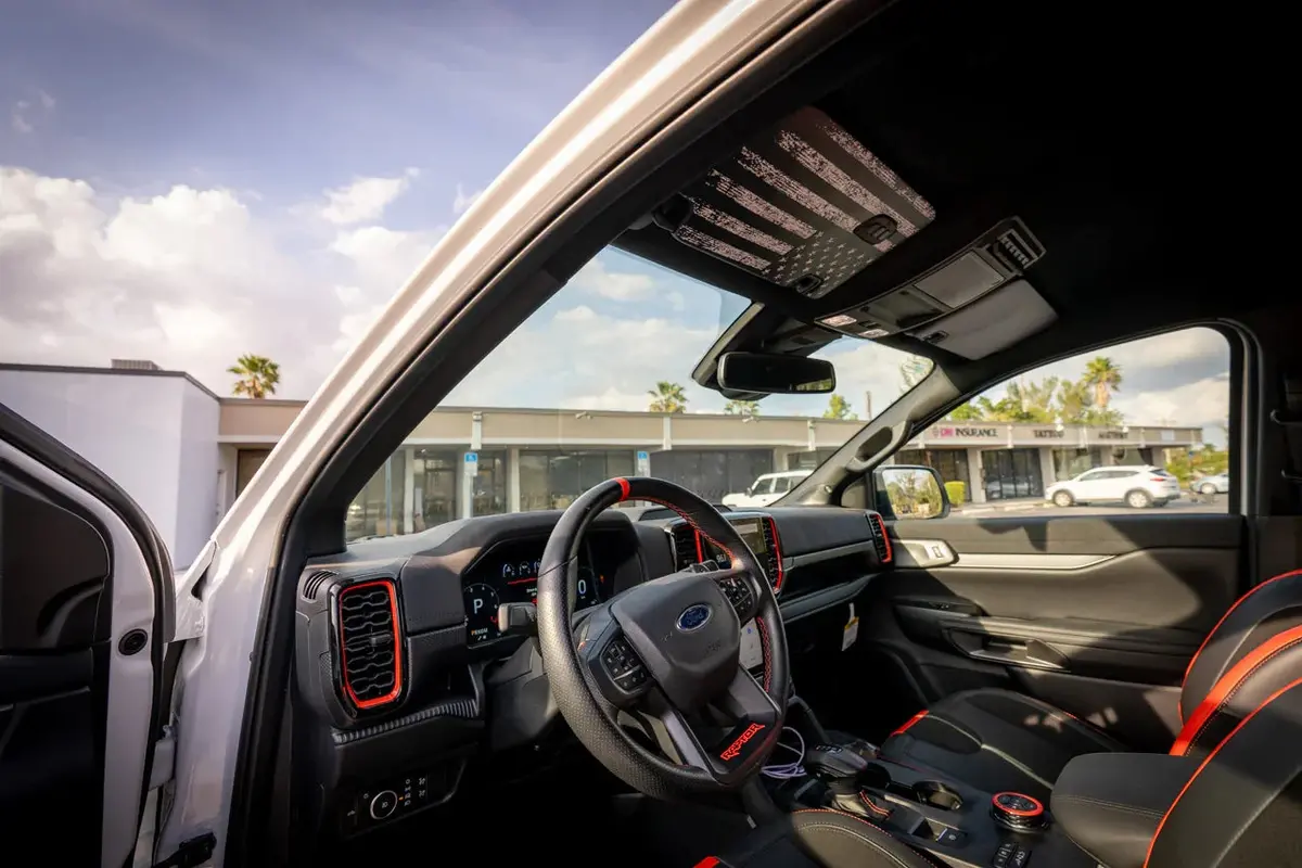 Freedom Series Sun Visor Overlays (Printed Series) - 2024+ Ranger Raptor (With Homelink) 1