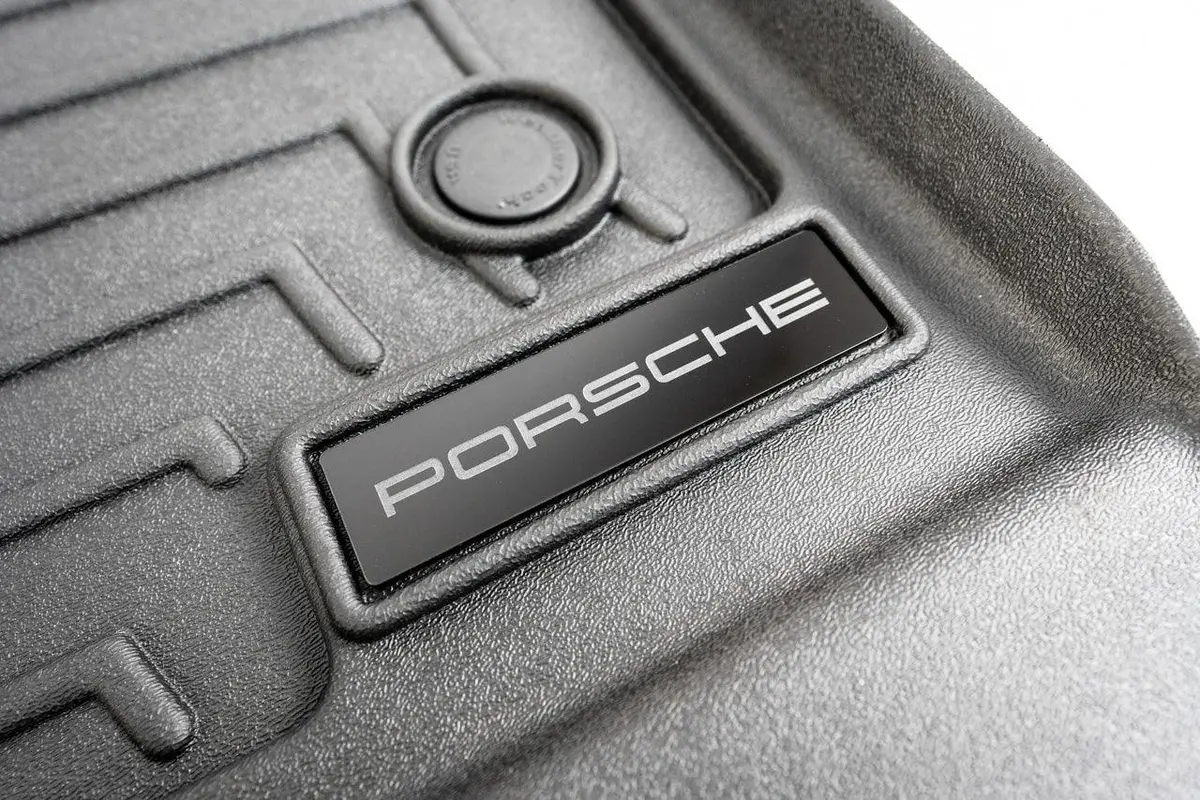 Porsche Logo Emblem For Weathertech All Weather Floor Mats (Single) - Porsche 911 Cayman Cayenne Boxter Macan Taycan 4
