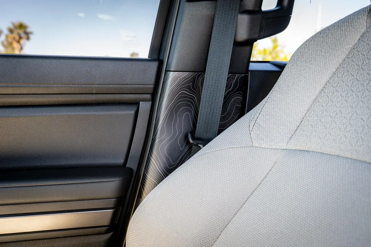 Topographic Seatbelt Panel Protection - 2024+ Tacoma / 2025+ 4Runner 1