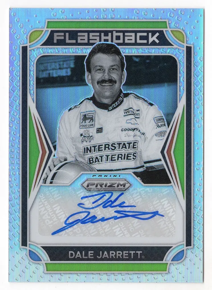 Dale Jarrett 2022 Panini Prizm Racing Flashback Silver Prizm Autograph Signed Nascar Collectible Insert Trading Card Fa-Dj 1