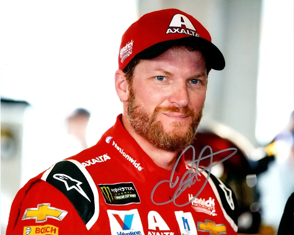 Autographed 2017 Dale Earnhardt Jr. #88 Axalta Homestead Final Race (Garage Area) Retirement Last Ride Monster Energy Cup Series Signed Collectible Picture Nascar 8X10 Inch Glossy Photo With Coa 1