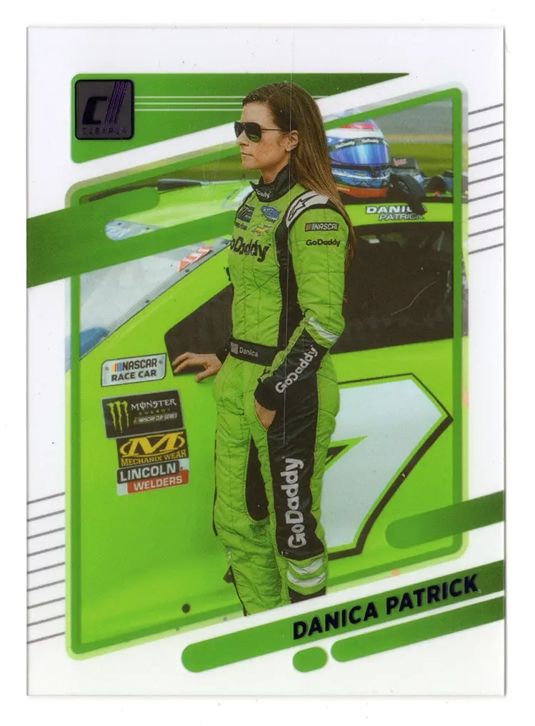 Danica Patrick 2022 Panini Chronicles Racing Clearly Donruss Purple Parallel Insert Nascar Collectible Trading Card #12/25 (Only 25 Made) 1