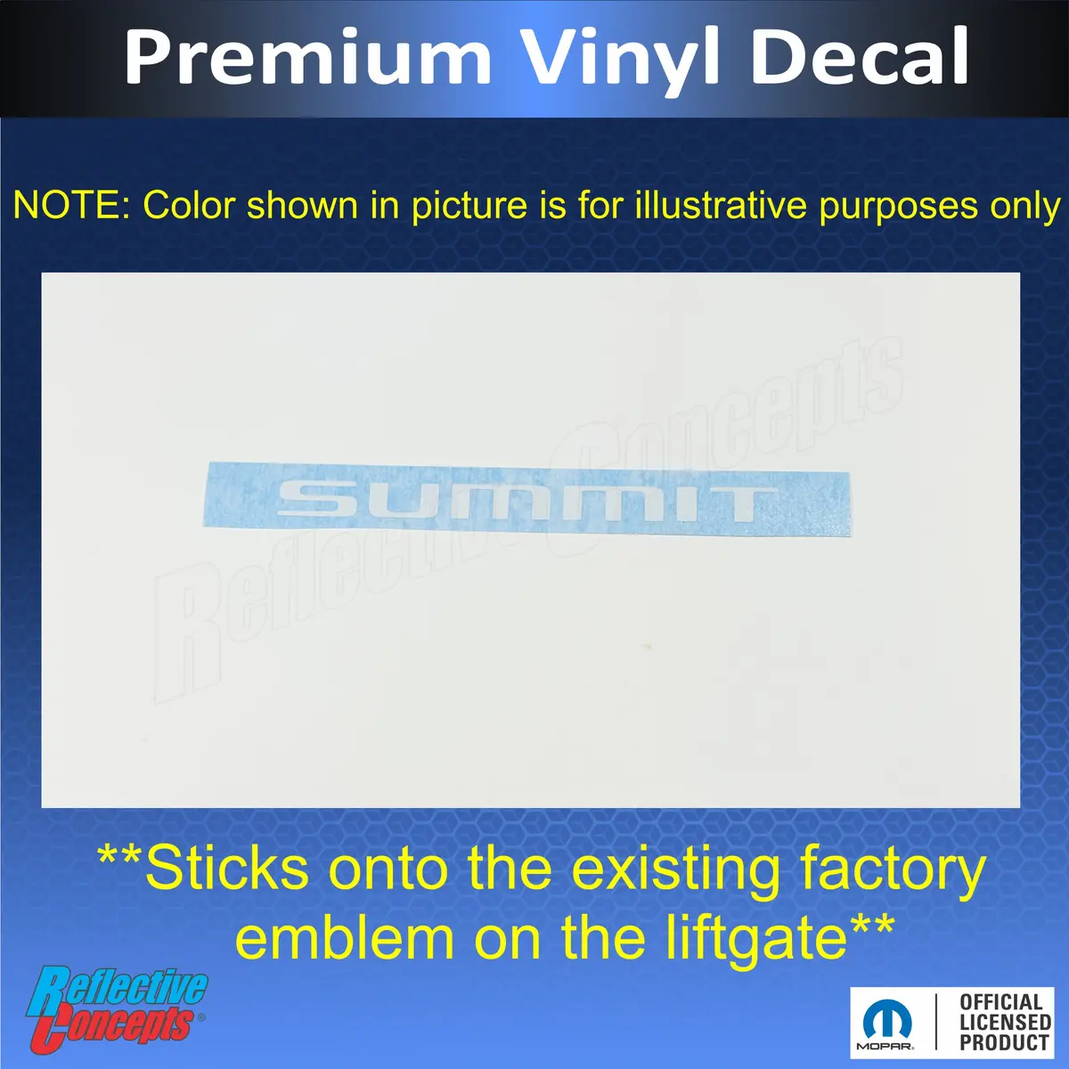 Summit Emblem Overlay Decal - 2022-2025 Grand Cherokee Summit 3