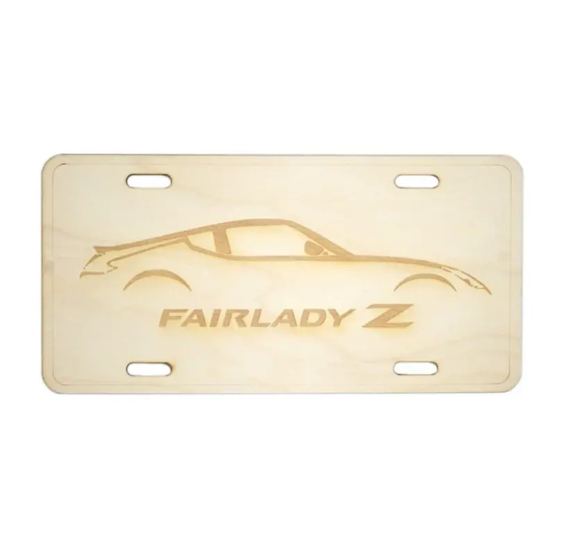 Zspec Nissan 370Z Z34 Silhouette License Plate, Birch, Ornamental 1
