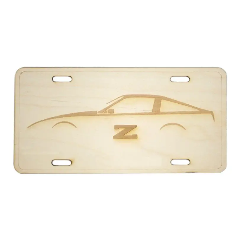 Zspec Nissan 300Zx Z31 Silhouette License Plate, Birch, Ornamental 1