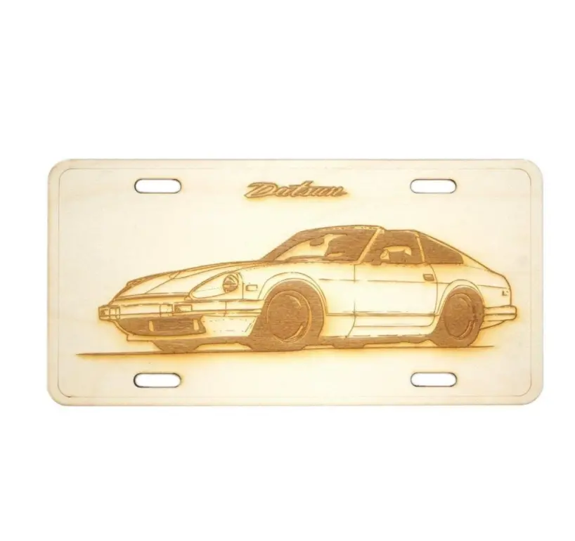 Zspec Datsun 280Zx S130 Turbo Modified License Plate, Birch, Ornamental 1