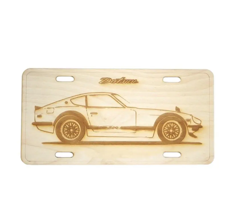 Zspec Datsun 240Z S30 Modified License Plate, Birch, Ornamental 1