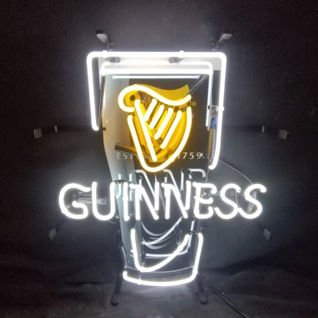 Estd 1759 Guinness Harp Lager Black Can Neon Signs 1