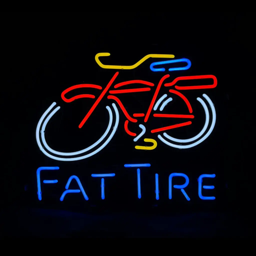 Fat Tire Bicycle Bike Neon Signs Light 1