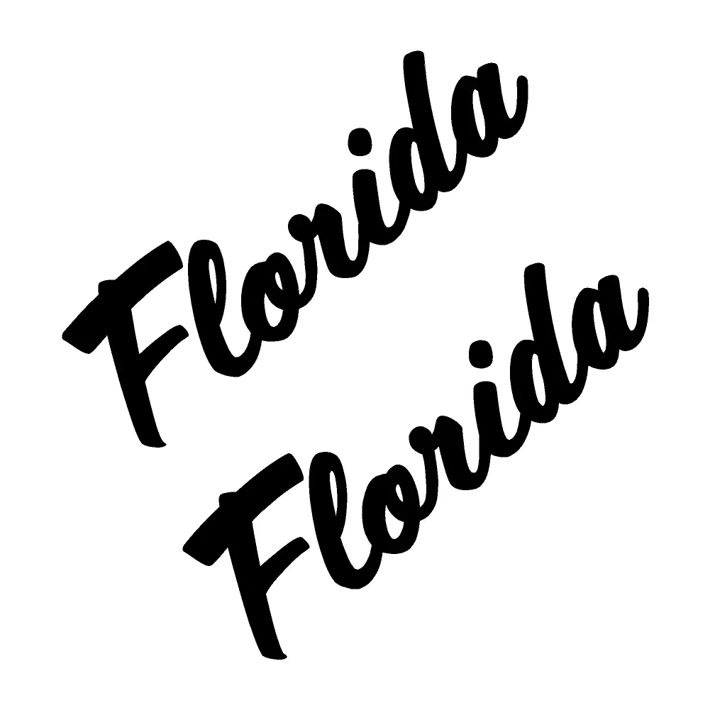 Cursive Fender Emblems (Moab, Texas, Lucky, Florida) - Universal 1
