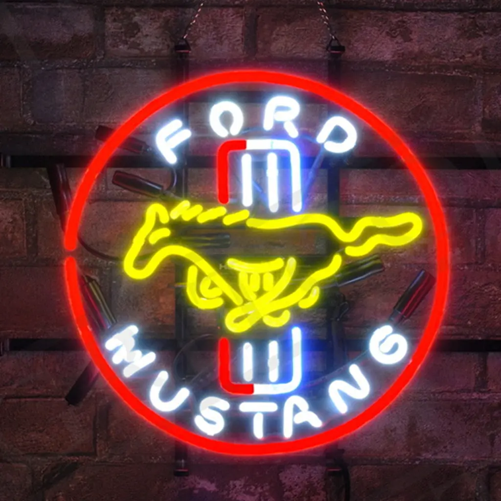 Ford Mustang Racing Car Auto Neon Signs Light 1