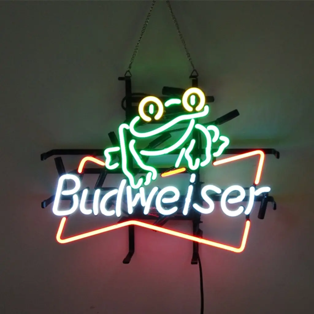 Frog Budweiser Beer Neon Sign Light 1