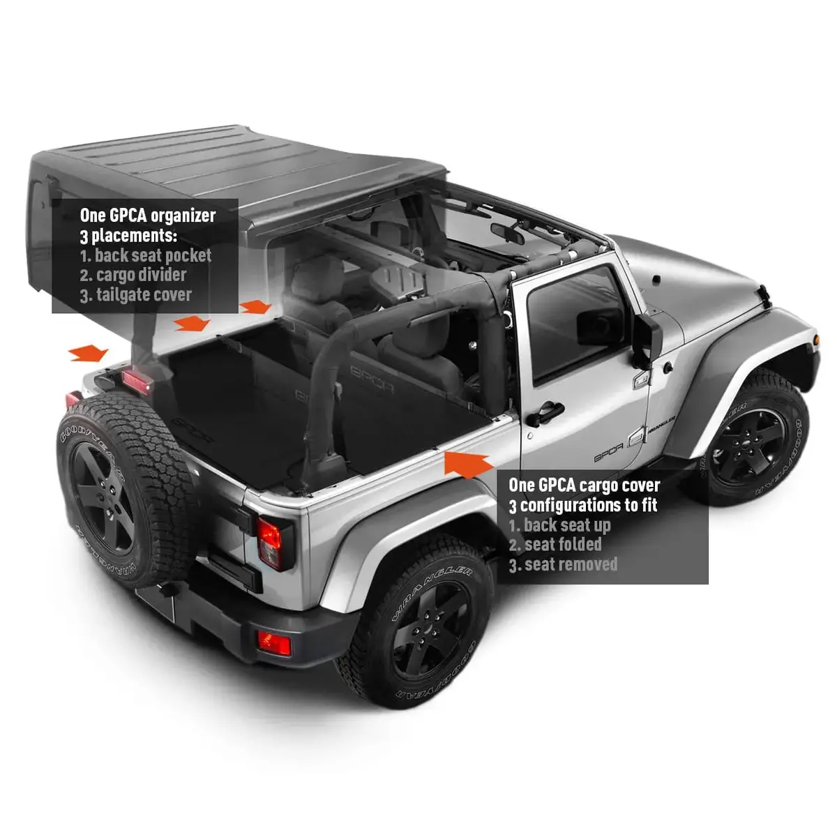 Jeep Wrangler Cargo Freedom Pack Jk 2Dr (2007-2018) 1
