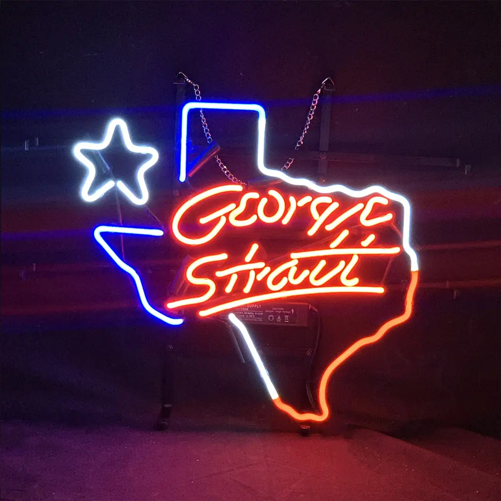 George Strait Texas Maps Neon Light Sign 1