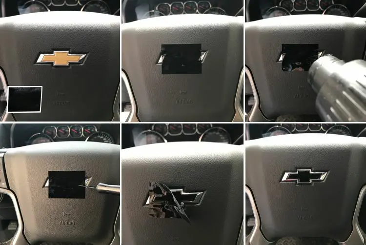 Steering Wheel Overlay Decal - 2014-2018 Silverado 1