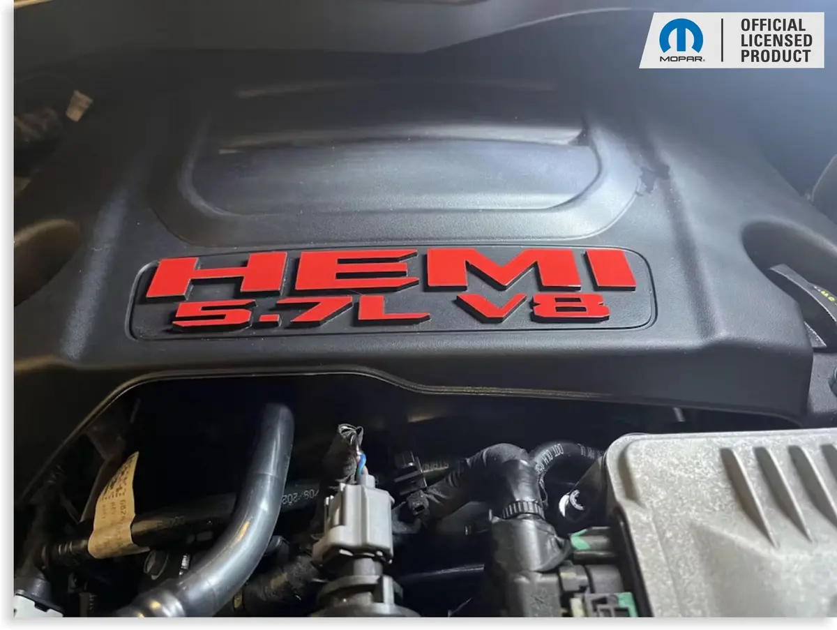 Hemi 5.7L V8 Engine Cover Decals   - 2019-2024,2026 Ram 1500 1