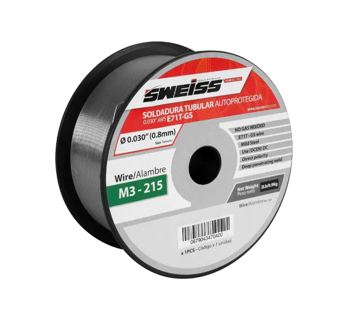 Rollo Soldadura Fcaw Autoprotegida 0.030" 0.8 Mm Aws E71t-Gs (2 Libras) Sweiss | Genérico 1