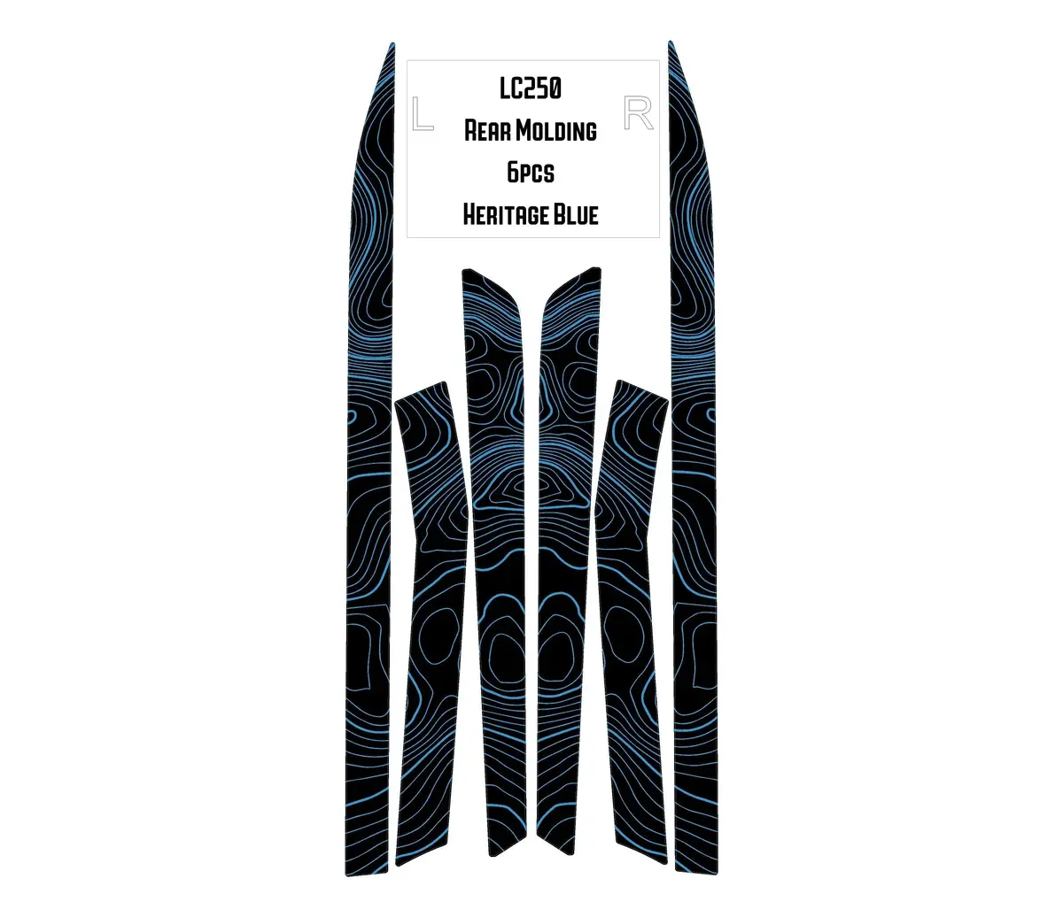 Topographic Rear Trim Overlays (6Pcs) - 2024+ Land Cruiser / Gx 550 6
