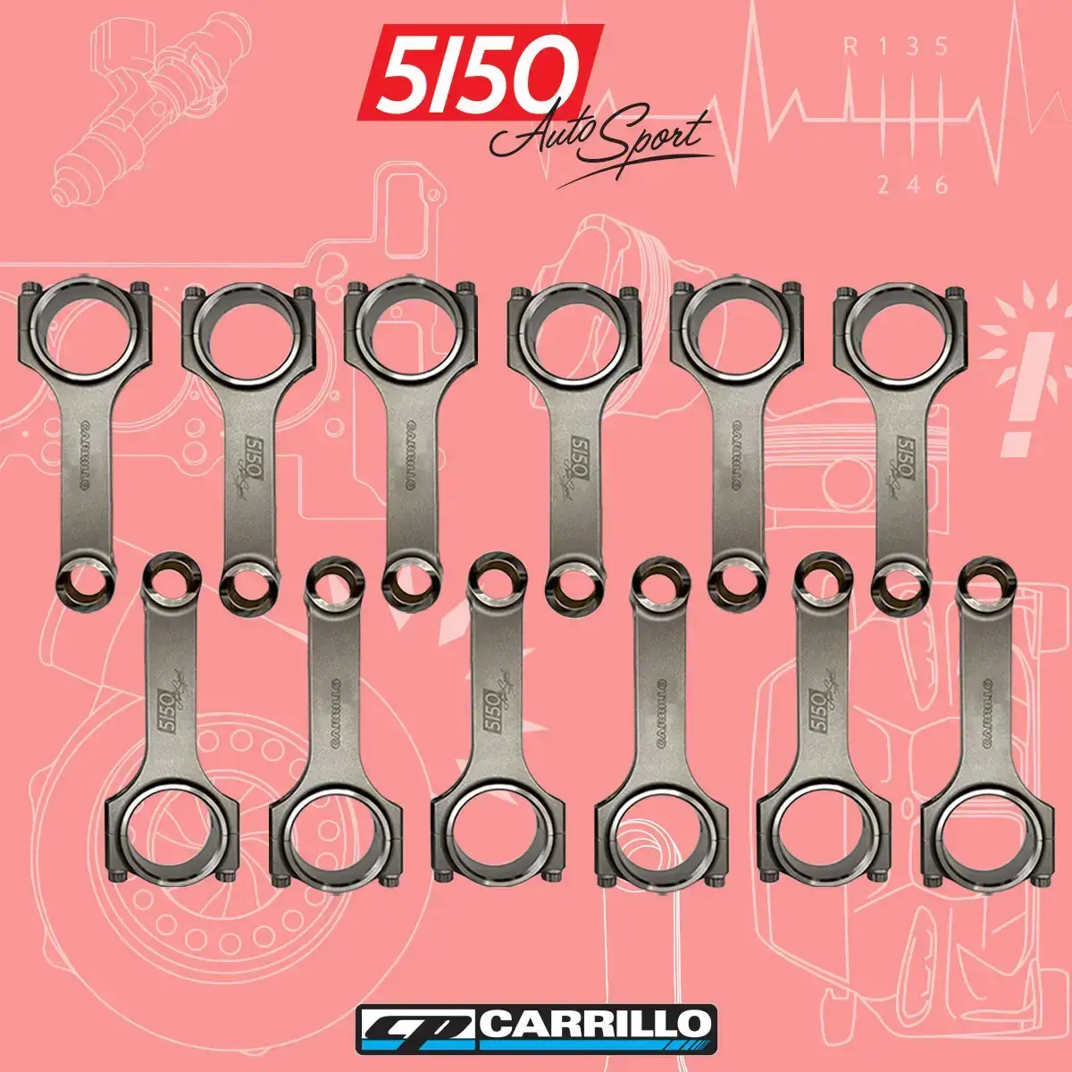 Cp-Carrillo Connecting Rod Set, Bmw / Rolls-Royce N74r Pro-Xtreme 1