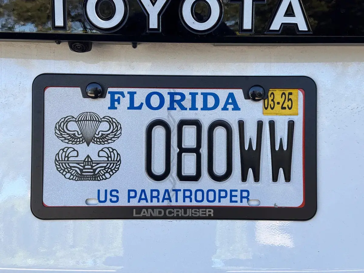 "Land Cruiser" Slim License Plate Frame - Black, Pair 1