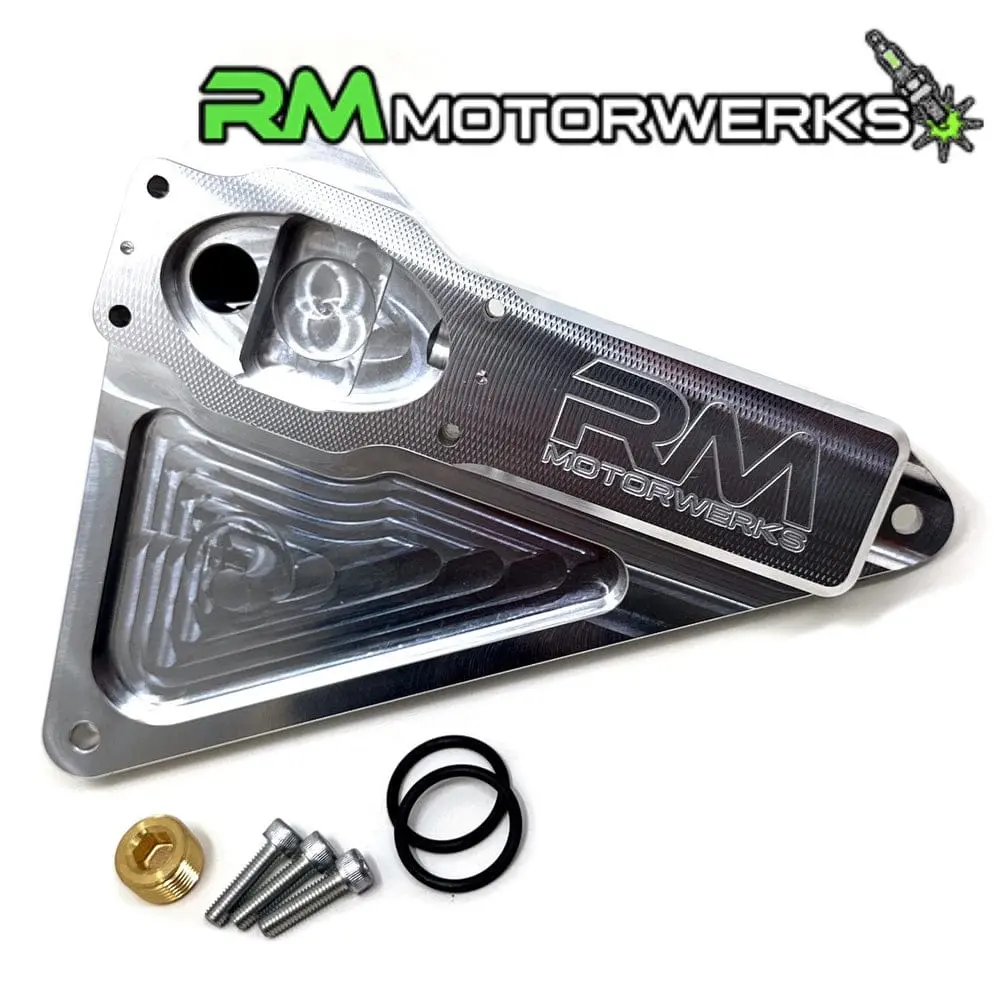 Rm Oil Cooler Thermostat Adapter For Camaro Zl1 To Use Improved Racing Oil Thermostat 1