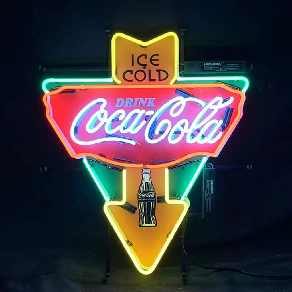 Ice Cold Drink Coca Cola Bottle Neon Signs Light 1