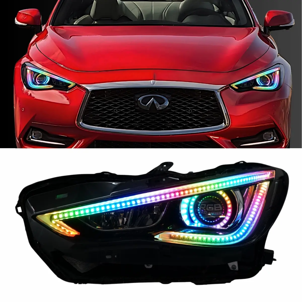 Infiniti Q60 Drl Boards (Multicolor Flow) 2016-2022 2