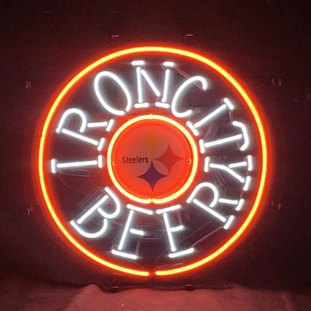 Iron City Beer Pittsburgh Steelers Neon Signs Light 1