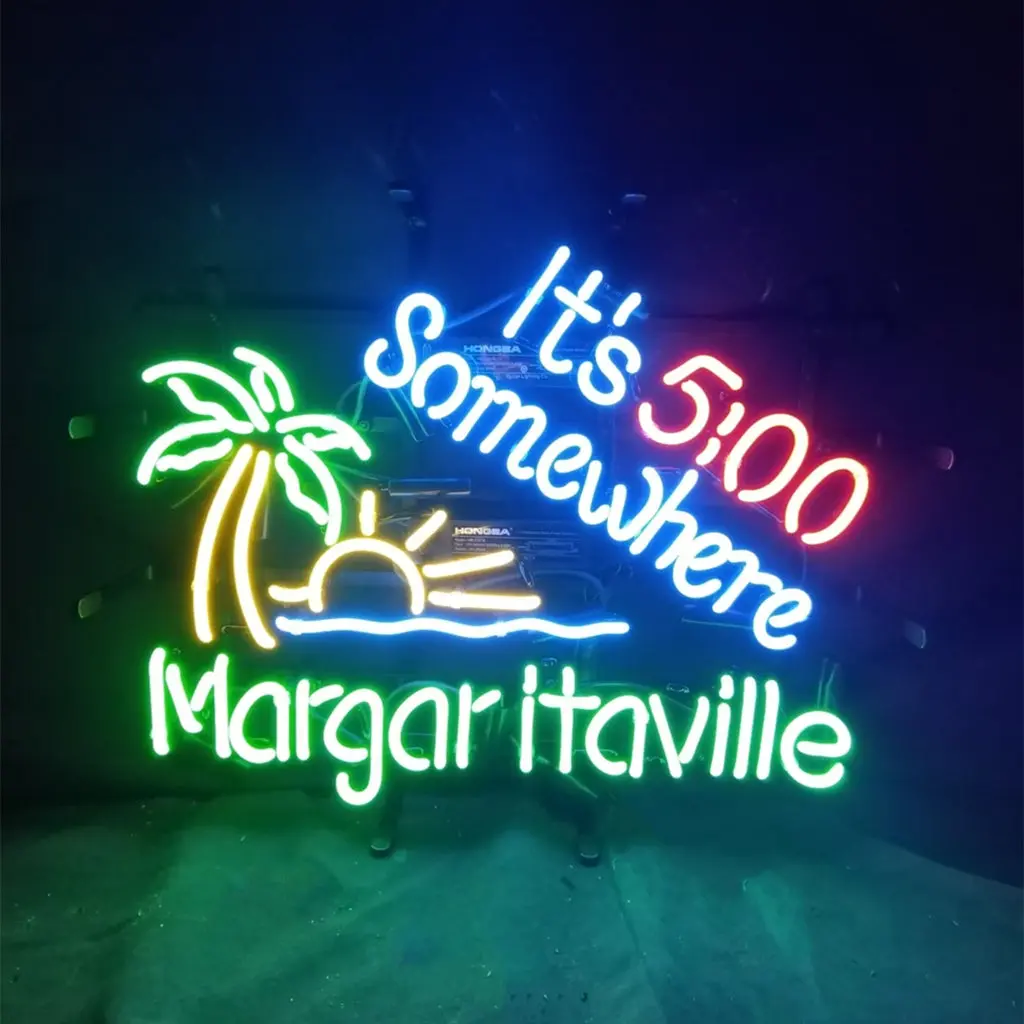 It's 5 O'clock Somewhere Margaritaville Neon Signs 1