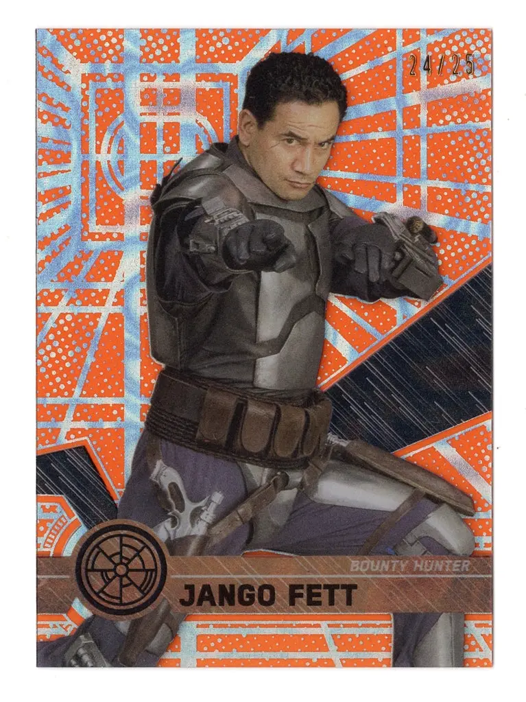 Jango Fett Star Wars 2017 High Tek Orange Magma Diffractor Rare Parallel Collectible Insert Trading Card #24/25 (Only 25 Made!) 1