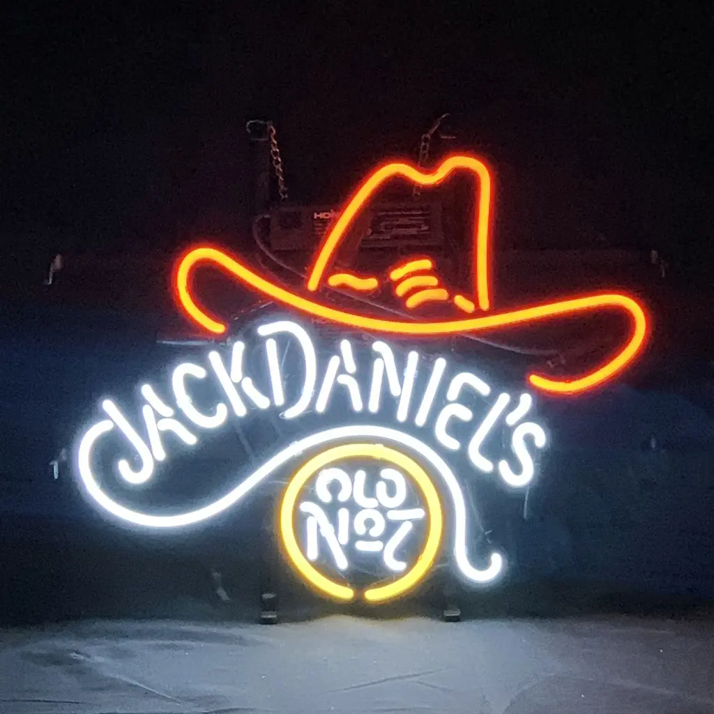 Jack Daniel's Old No.7 Whiskey Logo Neon Light Sign 1