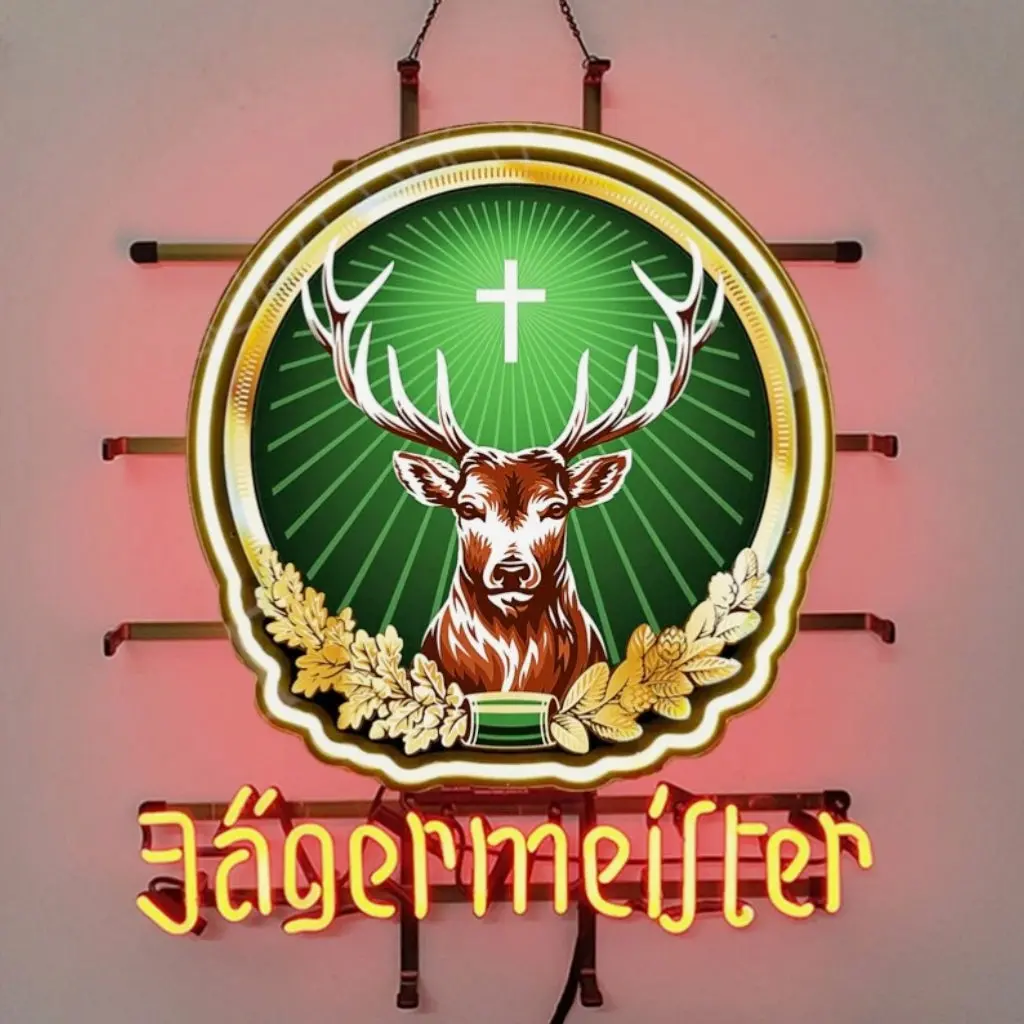 Jagermeister Premium Liqueur Beer Neon Light Sign 1