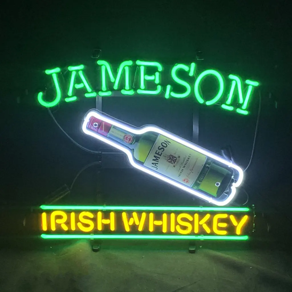 Jameson Irish Whiskey With Bottle Neon Light Sign 1