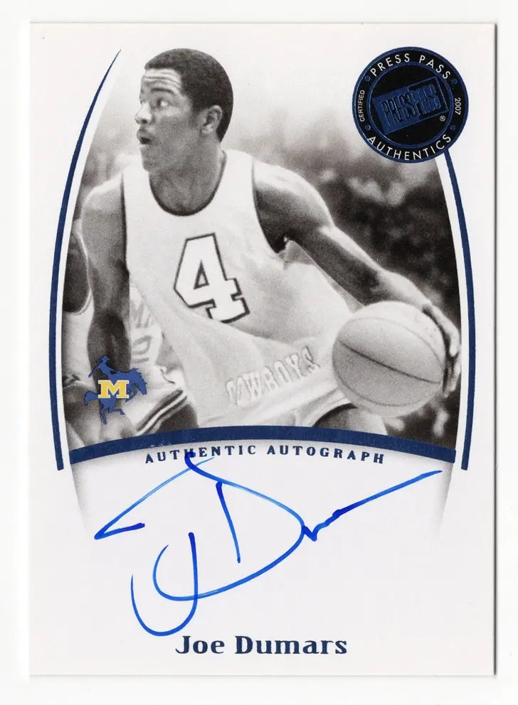 Joe Dumars 2007 Press Pass Legends Basketball Saturday Signatures Autograph (Detroit Pistons Legend) Rare Insert Nba Collectible Basketball Trading Card 1