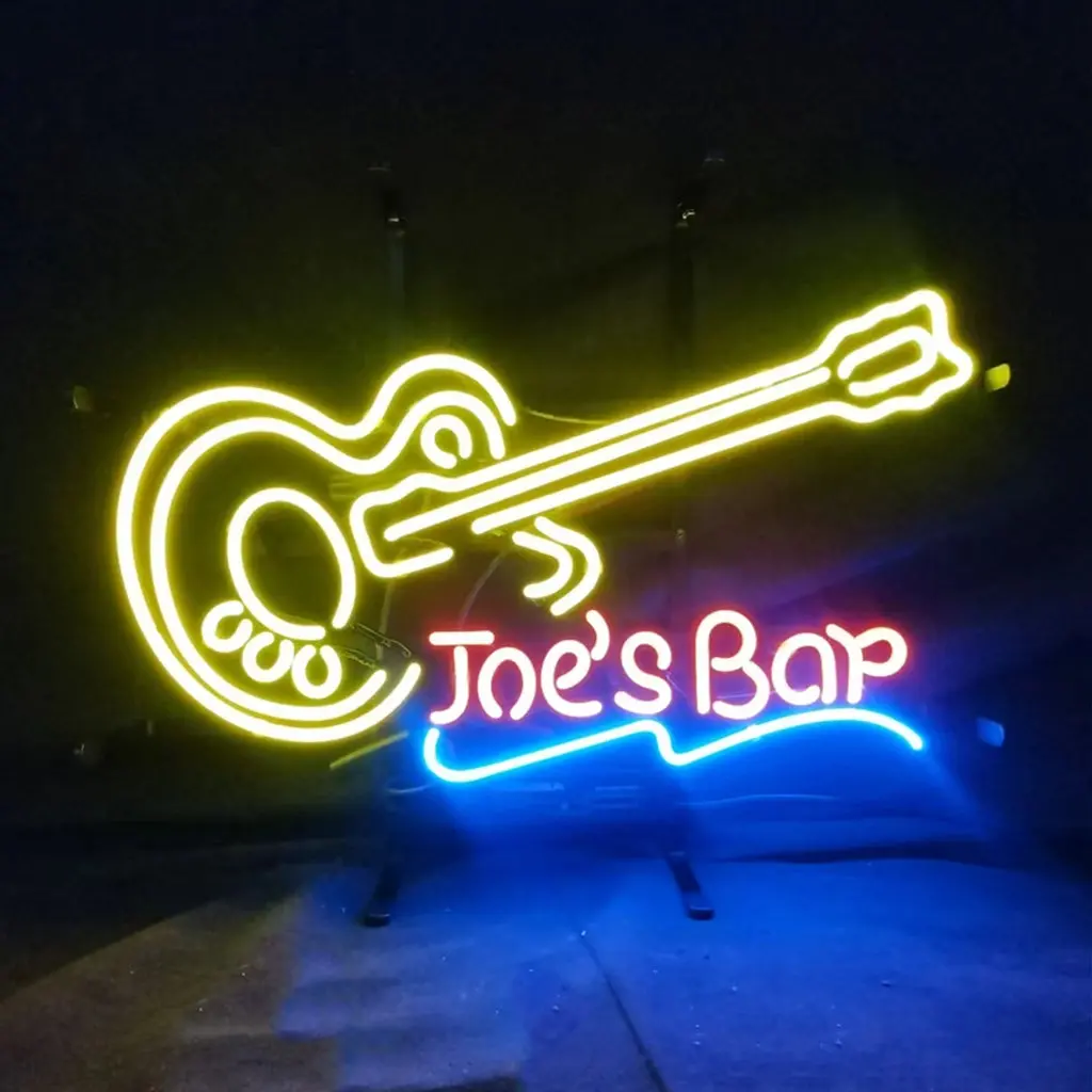 Joe's Bar Guitar Neon Signs Light 1