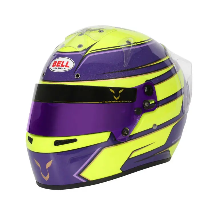 Bell | Kc7-Cmr (Youth) - Hamilton | Karting Helmet | Special Edition- Fluo Yellow/Purple | Snell-Fia Cmr2016 1