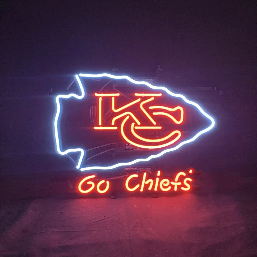 Kc Kansas City Go Chiefs Sport Logo Neon Signs Light 1