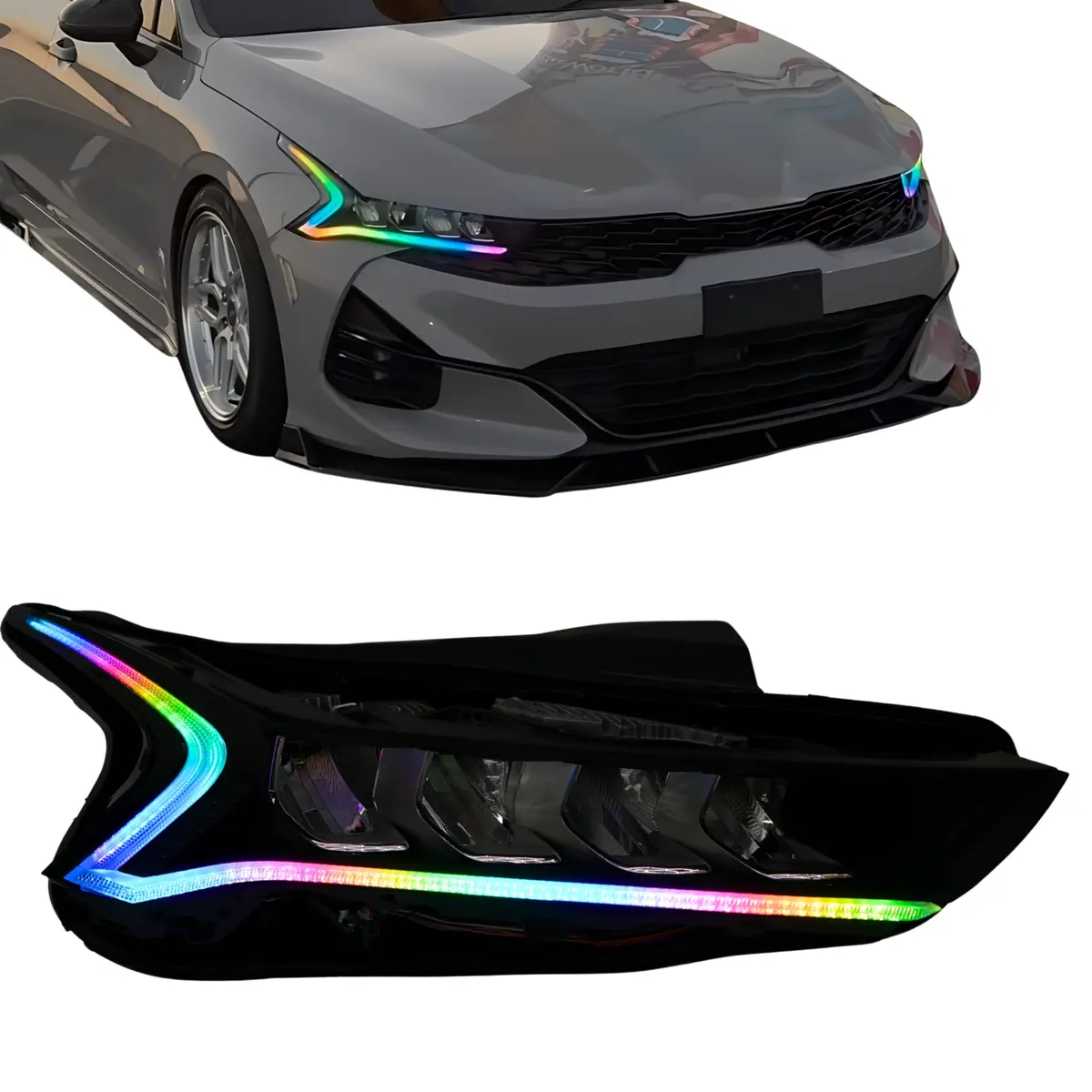 Kia K5 Multicolor Flow Drl Boards (2021-2024) 1