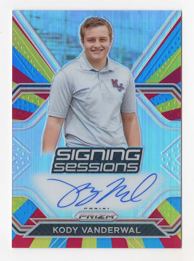 Kody Vanderwal 2021 Panini Prizm Racing Rainbow Prizm Rookie Autograph Rare Signed Nascar Collectible Insert Trading Card #17/24 (Only 24 Made!) 1