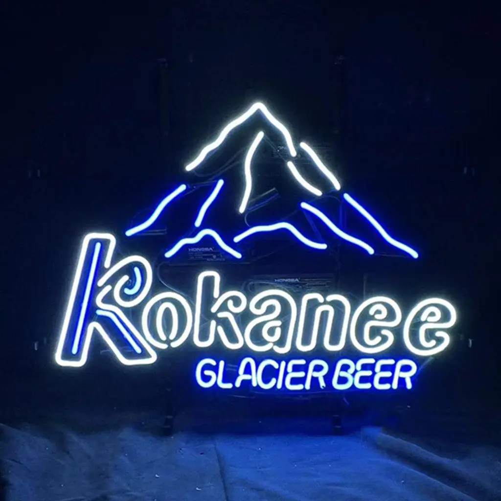 Kokanee Glacier Beer Snow Mountain Neon Light Sign 1