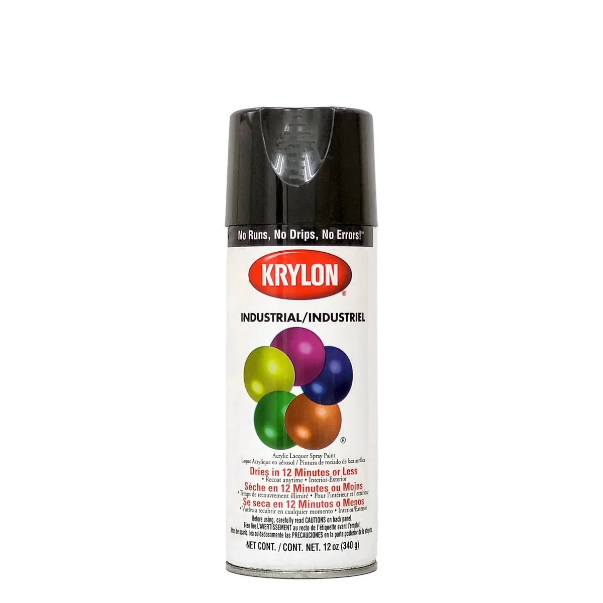 Krylon® 5-Ball Interior-Exterior Paint Enamels, Gloss Black 1