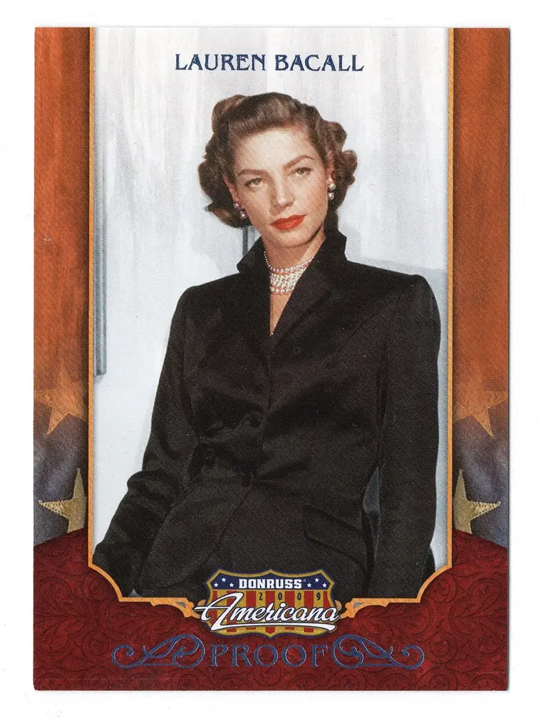 Lauren Bacall Donruss Americana 2009 Platinum Proof Parallel Collectible Insert Trading Card #16/25 (Only 25 Made!) 1